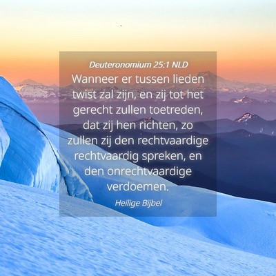Picture 04 - Deuteronomium 25:1 NLD - Wanneer er tussen lieden twist zal zijn, en zij - Bible Verse Picture