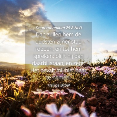 Picture 04 - Deuteronomium 25:8 NLD - Dan zullen hem de oudsten zijner stad roepen, en - Bible Verse Picture