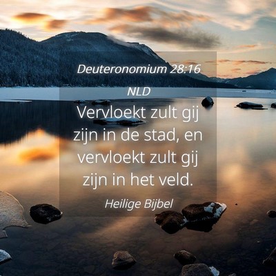 Picture 04 - Deuteronomium 28:16 NLD - Vervloekt zult gij zijn in de stad, en vervloekt - Bible Verse Picture