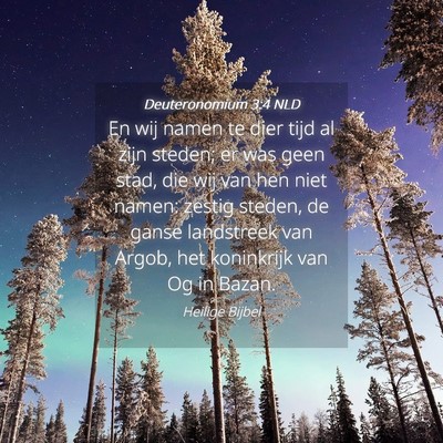 Picture 04 - Deuteronomium 3:4 NLD - En wij namen te dier tijd al zijn steden; er was - Bible Verse Picture