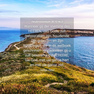 Picture 04 - Deuteronomium 30:10 NLD - Wanneer gij der stemme des HEEREN, uws Gods, zult - Bible Verse Picture