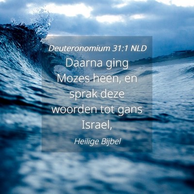 Picture 04 - Deuteronomium 31:1 NLD - Daarna ging Mozes heen, en sprak deze woorden tot - Bible Verse Picture