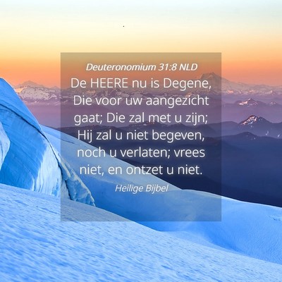 Picture 04 - Deuteronomium 31:8 NLD - De HEERE nu is Degene, Die voor uw aangezicht - Bible Verse Picture