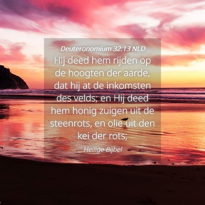 Picture 04 - Deuteronomium 32:13 NLD - Hij deed hem rijden op de hoogten der aarde, dat - Bible Verse Picture