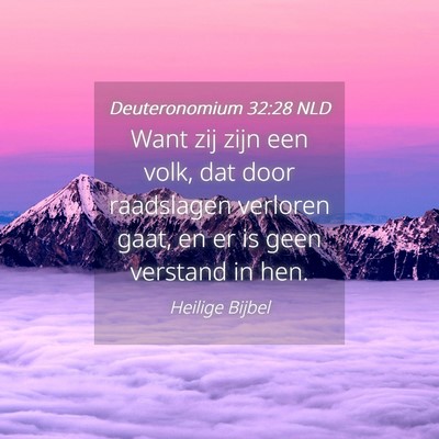 Picture 04 - Deuteronomium 32:28 NLD - Want zij zijn een volk, dat door raadslagen - Bible Verse Picture