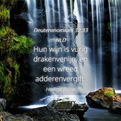 Picture 04 - Deuteronomium 32:33 NLD - Hun wijn is vurig drakenvenijn, en een wreed - Bible Verse Picture