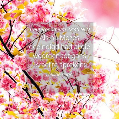 Picture 04 - Deuteronomium 32:45 NLD - Als nu Mozes geeindigd had al die woorden tot - Bible Verse Picture
