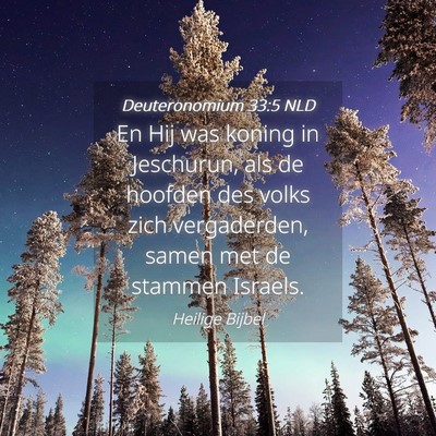 Picture 04 - Deuteronomium 33:5 NLD - En Hij was koning in Jeschurun, als de hoofden - Bible Verse Picture