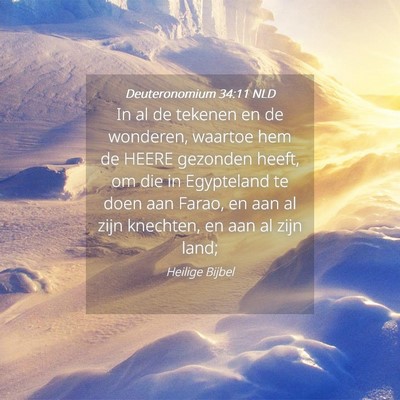 Picture 04 - Deuteronomium 34:11 NLD - In al de tekenen en de wonderen, waartoe hem de - Bible Verse Picture