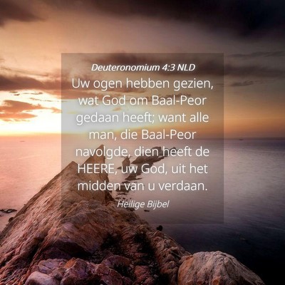 Picture 04 - Deuteronomium 4:3 NLD - Uw ogen hebben gezien, wat God om Baal-Peor - Bible Verse Picture