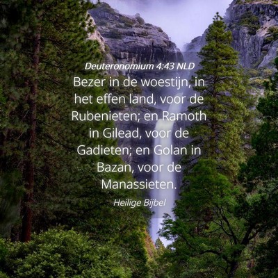 Picture 04 - Deuteronomium 4:43 NLD - Bezer in de woestijn, in het effen land, voor de - Bible Verse Picture