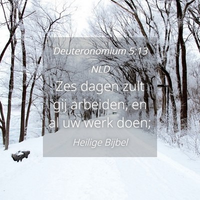 Picture 04 - Deuteronomium 5:13 NLD - Zes dagen zult gij arbeiden, en al uw werk - Bible Verse Picture