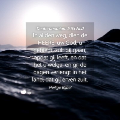Picture 04 - Deuteronomium 5:33 NLD - In al den weg, dien de HEERE, uw God, u gebiedt, - Bible Verse Picture
