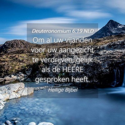 Picture 04 - Deuteronomium 6:19 NLD - Om al uw vijanden voor uw aangezicht te - Bible Verse Picture