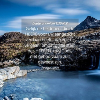 Picture 04 - Deuteronomium 8:20 NLD - Gelijk de heidenen, die de HEERE voor uw - Bible Verse Picture