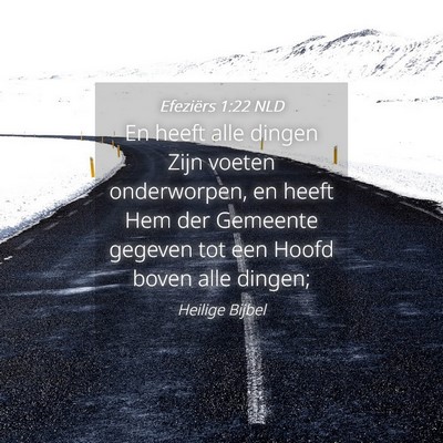 Picture 04 - Efeziërs 1:22 NLD - En heeft alle dingen Zijn voeten onderworpen, en - Bible Verse Picture