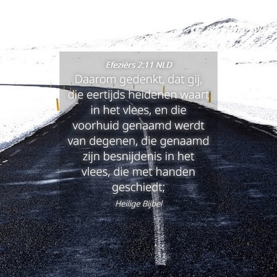 Picture 04 - Efeziërs 2:11 NLD - Daarom gedenkt, dat gij, die eertijds heidenen - Bible Verse Picture