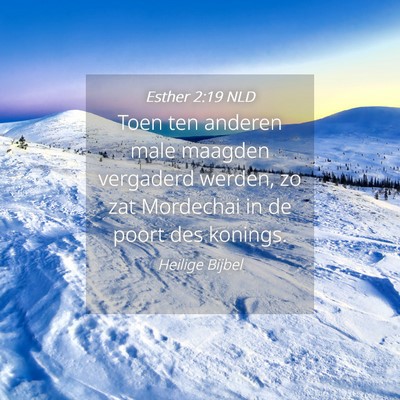 Picture 04 - Esther 2:19 NLD - Toen ten anderen male maagden vergaderd werden, - Bible Verse Picture