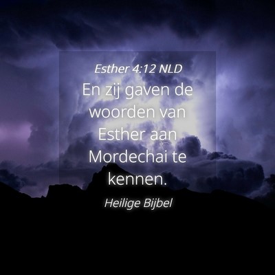 Picture 04 - Esther 4:12 NLD - En zij gaven de woorden van Esther aan Mordechai - Bible Verse Picture