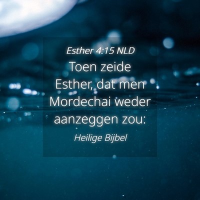 Picture 04 - Esther 4:15 NLD - Toen zeide Esther, dat men Mordechai weder - Bible Verse Picture