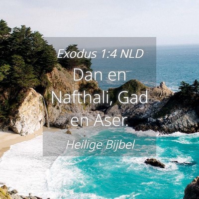 Picture 04 - Exodus 1:4 NLD - Dan en Nafthali, Gad en - Bible Verse Picture