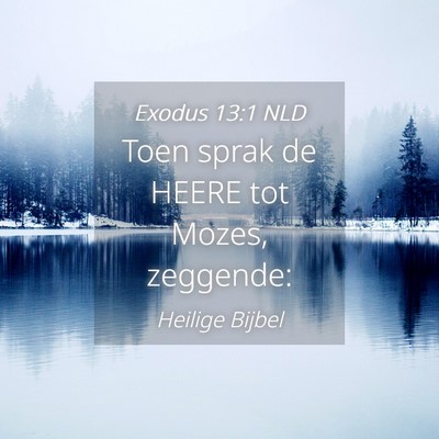Picture 04 - Exodus 13:1 NLD - Toen sprak de HEERE tot Mozes, - Bible Verse Picture