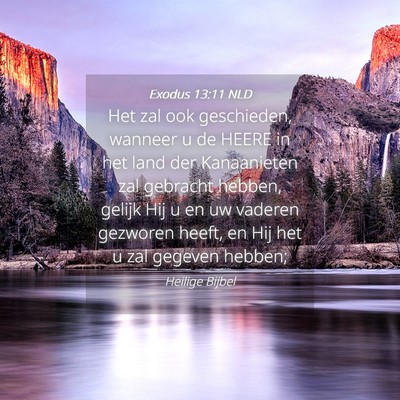 Picture 04 - Exodus 13:11 NLD - Het zal ook geschieden, wanneer u de HEERE in het - Bible Verse Picture