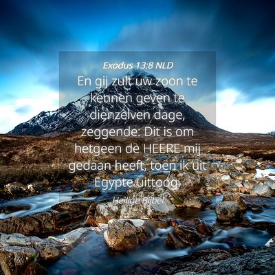 Picture 04 - Exodus 13:8 NLD - En gij zult uw zoon te kennen geven te dienzelven - Bible Verse Picture