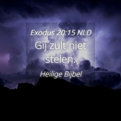 Picture 04 - Exodus 20:15 NLD - Gij zult niet - Bible Verse Picture