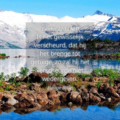 Picture 04 - Exodus 22:13 NLD - Is het gewisselijk verscheurd, dat hij het brenge - Bible Verse Picture