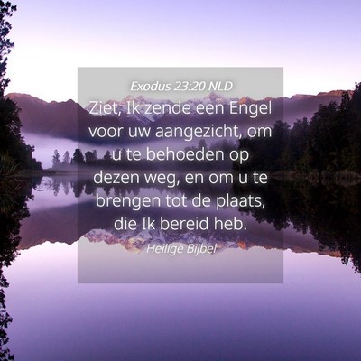 Picture 04 - Exodus 23:20 NLD - Ziet, Ik zende een Engel voor uw aangezicht, om u - Bible Verse Picture