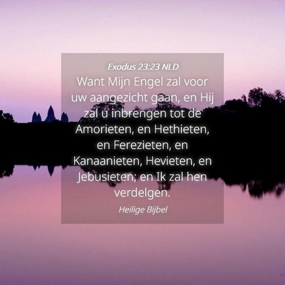 Picture 04 - Exodus 23:23 NLD - Want Mijn Engel zal voor uw aangezicht gaan, en - Bible Verse Picture