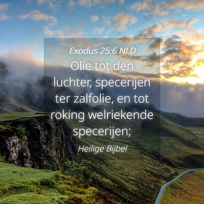 Picture 04 - Exodus 25:6 NLD - Olie tot den luchter, specerijen ter zalfolie, en - Bible Verse Picture