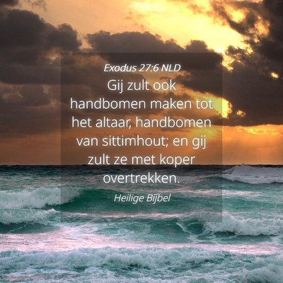 Picture 04 - Exodus 27:6 NLD - Gij zult ook handbomen maken tot het altaar, - Bible Verse Picture