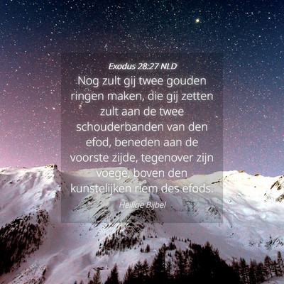 Picture 04 - Exodus 28:27 NLD - Nog zult gij twee gouden ringen maken, die gij - Bible Verse Picture