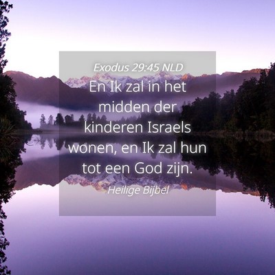 Picture 04 - Exodus 29:45 NLD - En Ik zal in het midden der kinderen Israels - Bible Verse Picture