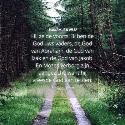 Picture 04 - Exodus 3:6 NLD - Hij zeide voorts: Ik ben de God uws vaders, de - Bible Verse Picture