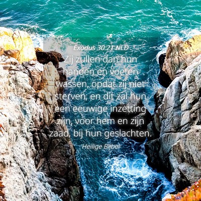 Picture 04 - Exodus 30:21 NLD - Zij zullen dan hun handen en voeten wassen, opdat - Bible Verse Picture