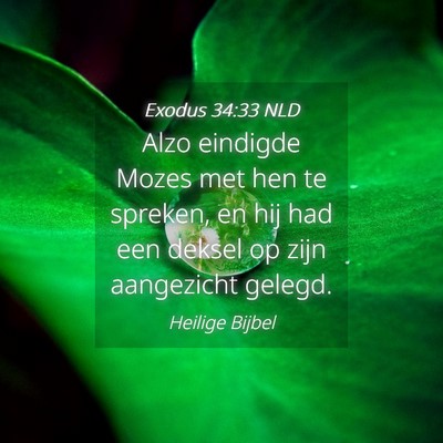 Picture 04 - Exodus 34:33 NLD - Alzo eindigde Mozes met hen te spreken, en hij - Bible Verse Picture