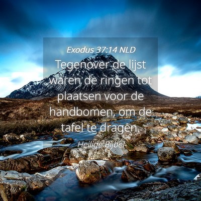 Picture 04 - Exodus 37:14 NLD - Tegenover de lijst waren de ringen tot plaatsen - Bible Verse Picture