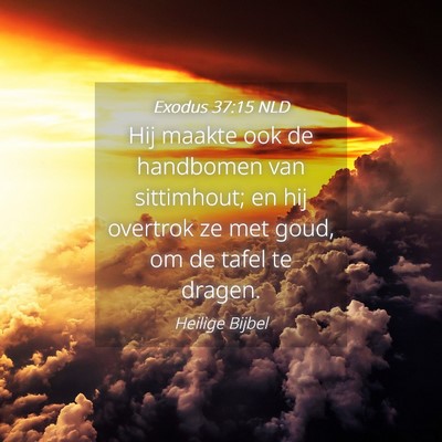 Picture 04 - Exodus 37:15 NLD - Hij maakte ook de handbomen van sittimhout; en - Bible Verse Picture