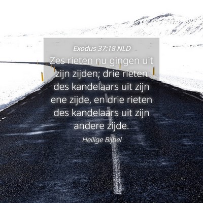 Picture 04 - Exodus 37:18 NLD - Zes rieten nu gingen uit zijn zijden; drie rieten - Bible Verse Picture