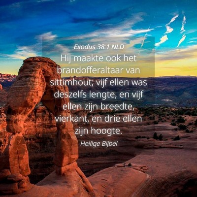 Picture 04 - Exodus 38:1 NLD - Hij maakte ook het brandofferaltaar van - Bible Verse Picture