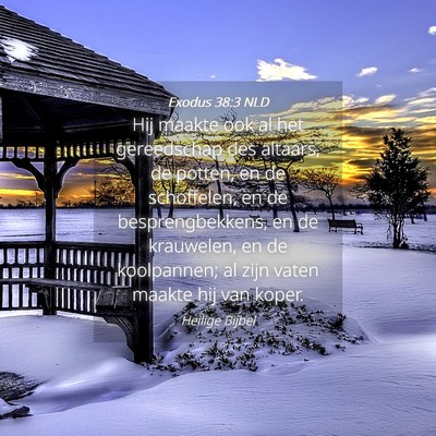 Picture 04 - Exodus 38:3 NLD - Hij maakte ook al het gereedschap des altaars, de - Bible Verse Picture