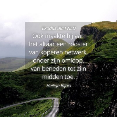 Picture 04 - Exodus 38:4 NLD - Ook maakte hij aan het altaar een rooster van - Bible Verse Picture