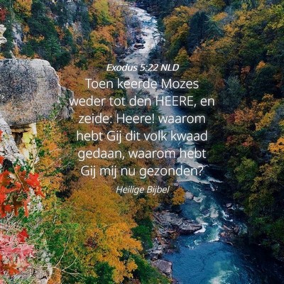 Picture 04 - Exodus 5:22 NLD - Toen keerde Mozes weder tot den HEERE, en zeide: - Bible Verse Picture