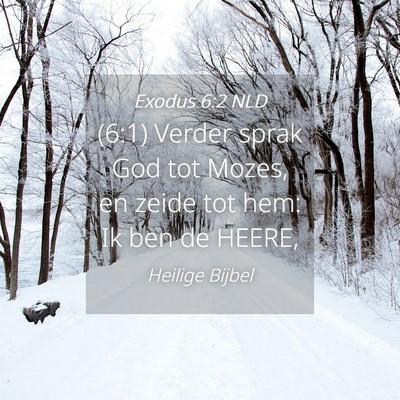 Picture 04 - Exodus 6:2 NLD - (6:1) Verder sprak God tot Mozes, en zeide tot - Bible Verse Picture