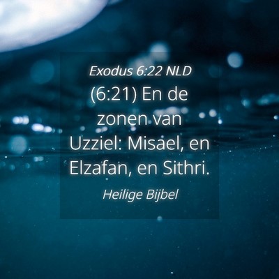 Picture 04 - Exodus 6:22 NLD - (6:21) En de zonen van Uzziel: Misael, en - Bible Verse Picture