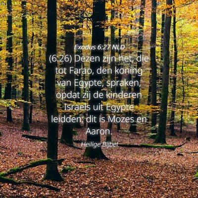 Picture 04 - Exodus 6:27 NLD - (6:26) Dezen zijn het, die tot Farao, den koning - Bible Verse Picture