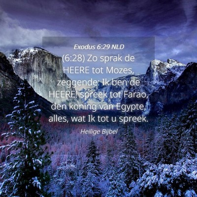 Picture 04 - Exodus 6:29 NLD - (6:28) Zo sprak de HEERE tot Mozes, zeggende: Ik - Bible Verse Picture